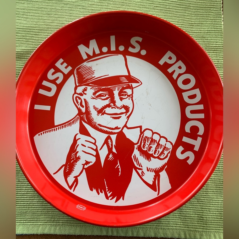 M.I.S. Products Red Decorative Tray